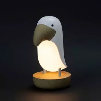 Светильник светодиодный настольный 2.4 Вт, детский, абажур белый, JazzWay, JS5-TOCO-WH, 5048119, «Тукан», USB, 3000 К