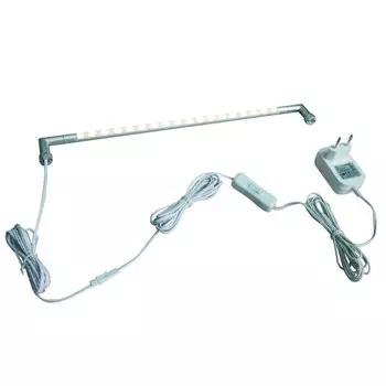 Светильник светодиодный поворотный интерьерный, алюминий, цвет серебро,Теплый белый свет, 7999