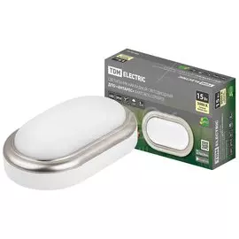 Светильник светодиодный, TDM Electric, ДПО Антарес, 15 Вт, 4000 К, IP54, 22.1х13.1х6.8 см, матовое серебро, SQ0354-0021