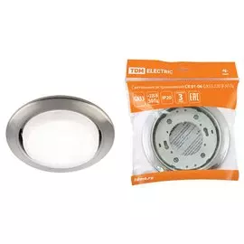 Светильник встраиваемый СВ 01-06, GX53, 50Гц, сатин никель, TDM Electric, SQ0359-0060