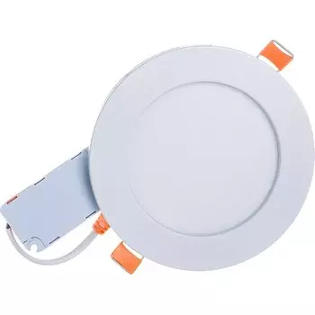 Светильник встраиваемый светодиодный, Ecola, 12 Вт, 4200 К, 14.5х2.6 см, нейтральный белый свет, 200В, даунлайт, DKRV12ELC