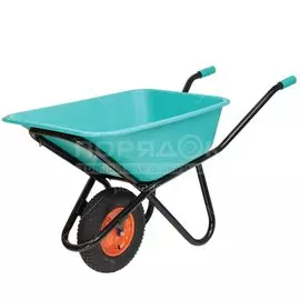 Тачка строительная одноколесная с пластиковым кузовом, 120 л (180 кг)