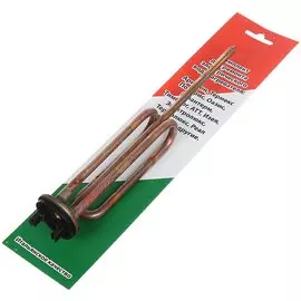 Тэн для водонагревателя универсальный, медь, 1.5 кВт, R48 мм, под анод, М6, RCF, индивидуальная упаковка, М66461i