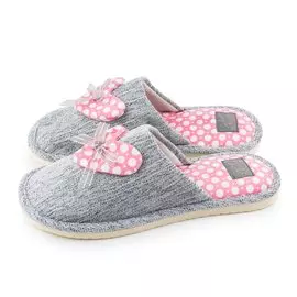 Тапки для женщин, серые, р. 37, закрытые, А-82-197-18