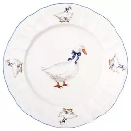 Тарелка десертная, фарфор, 19 см, круглая, Гуси, Bernadotte, P1750099JQZ5936B59