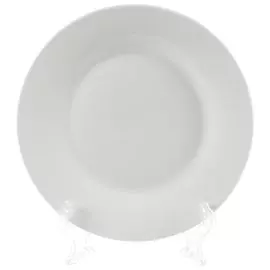 Тарелка десертная, керамика, 19 см, круглая, Белый, Daniks