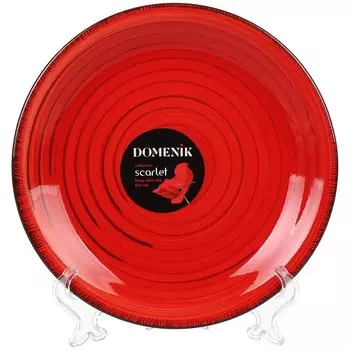 Тарелка десертная, керамика, 19 см, круглая, Scarlet, Domenik, DMD002