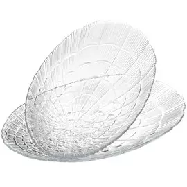 Тарелка десертная, стекло, 2 шт, 24 см, 14.7х24 см, овальная, Atlantis, Pasabahce, 10238B