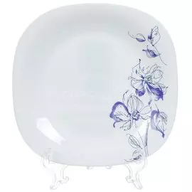 Тарелка десертная, стеклокерамика, 19 см, квадратная, Авиньон, Daniks, BY23LKP85