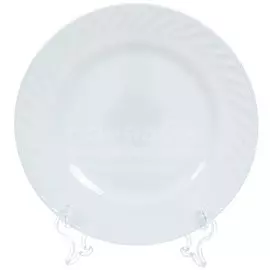 Тарелка десертная, стеклокерамика, 20 см, круглая, Кристалл, Daniks