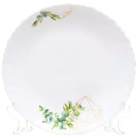 Тарелка десертная, стеклокерамика, 19 см, круглая, Оазис, Daniks, BY23LHP75