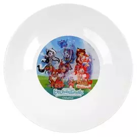 Тарелка детская стекло, Enchantimals, 19.6 см, Умка, белая, GP51763EN