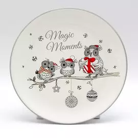 Тарелка керамика, 21 см, круглая, Magic moments, Daniks