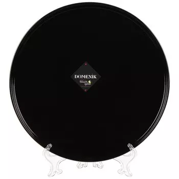 Тарелка обеденная, фарфор, 27 см, круглая, Black Gold, Domenik, DM3010-1