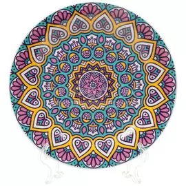 Тарелка обеденная, керамика, 20 см, круглая, Восточная ночь, Daniks, 19-142#