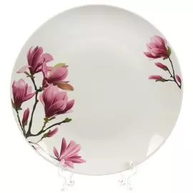 Тарелка обеденная, керамика, 26 см, круглая, Магнолия, Daniks