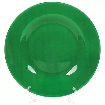 Тарелка обеденная, стекло, 26 см, круглая, Green City, Pasabahce, 10328SLBD38, зеленая