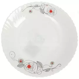 Тарелка обеденная, стеклокерамика, 24 см, круглая, Рапсодия, Daniks, LHP 95/327/237107