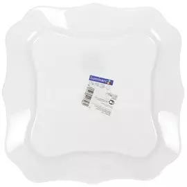 Тарелка обеденная, стекло, 26 см, квадратная, Authentic White, Luminarc, 8728/J1300