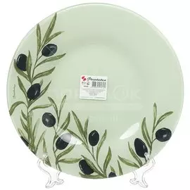 Тарелка обеденная, стекло, 26 см, круглая, Oliva, Pasabahce, 10328SLBD35