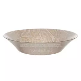 Тарелка суповая, стекло, 22 см, круглая, Livs, Pasabahce, 10335SLBD69, бежевая