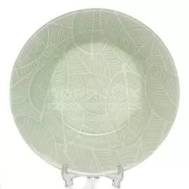 Тарелка суповая, стекло, 22 см, круглая, Livs, Pasabahce, 10335SLBD70, зеленая
