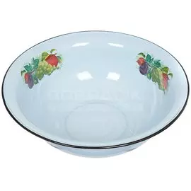 Таз металл, эмалированный, 16 л, круглый, с декором, Сибирские товары, С3026*6/С3026.П/П*63/П*59