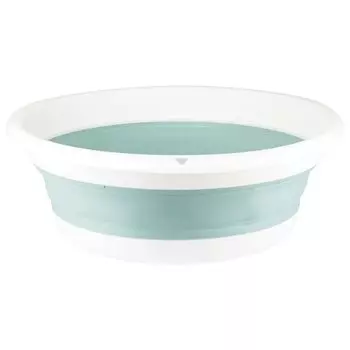 Таз пластик, 10 л, круглый, складной, Флекс, морская волна, Idea, М 2502