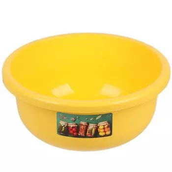 Таз пластик, 6.5 л, круглый, Fun Summer, желтый, Spin&Clean, SC100110613
