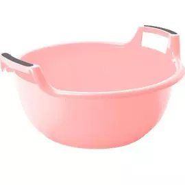 Таз пластик, 9 л, круглый, с ручкой, Альфа, пудровый, Plast team, LF2940ПД-20