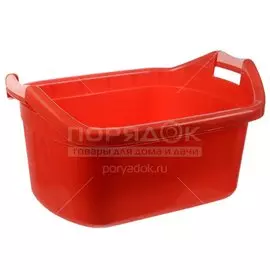 Таз пластик, 48 л, овальный, с ручкой, Радиан, 10124010