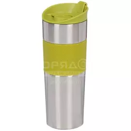 Термокружка нержавеющая сталь, пластик, 0.45 л, Daniks, зеленая, SL-091A