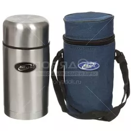 Термос для еды, нержавеющая сталь, 0.75 л, широкая горловина, Biostal, колба нержавеющая сталь, с чехлом, NТ-750