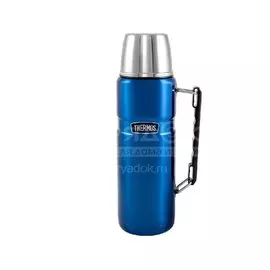 Термос из нержавеющей стали Thermos синий с узким горлом, 1.2 л
