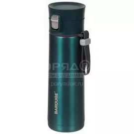 Термобутылка нержавеющая сталь, 0.48 л, узкая горловина, Barouge, темно-бирюзовая, BT-005