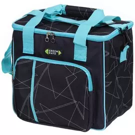 Термосумка 17 л, 30х21х33 см, Green Days, полиэстер, прямоугольная, темно-синяя, меланж, с голубыми ручками, CA210136.01