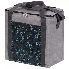 Термосумка 20 л, 34х17х34 см, полиэстер, алюминий, серая, UV-3-009/4