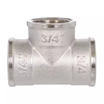 Тройник 3/4", г-г-г, никель, STI