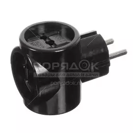 Тройник 3 гнезда, 16 А, 250 В, евро, карболит, TDM Electric, Ретро, SQ1806-0101