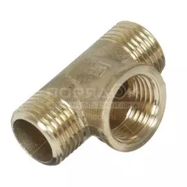 Тройник резьбовой латунный Ш-Г-Ш, 1/2"