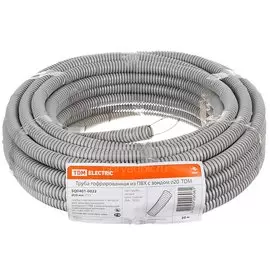Труба ПВХ, гофрированная, диаметр 20 мм, с протяжкой, 20 м, TDM Electric, SQ0401-0022