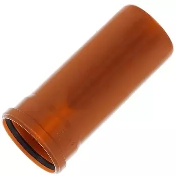 Труба канализационная наружная, диаметр 110х1000х3.2 мм, полипропилен, Мультимирпласт, рыжая