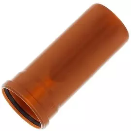 Труба канализационная наружная, диаметр 160х1000х3.2 мм, полипропилен, Нотапласт, рыжая