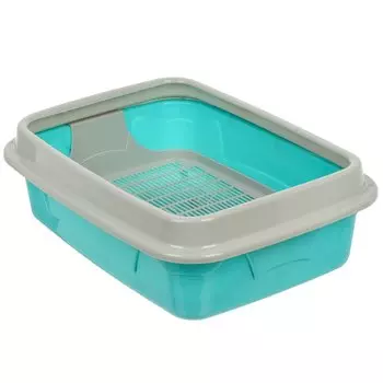 Туалет-лоток для кошек с сеткой, с бортиком, 380-0235