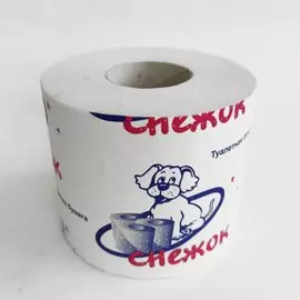 Туалетная бумага Снежок, 1 слой, 60 м, с втулкой, серая