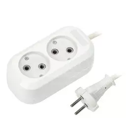 Удлинитель бытовой 2 гнезда, 5 м, ПВС, 2х1 мм, без заземления, Smartbuy, SBE-10-2-05-N