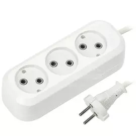 Удлинитель бытовой 3 гнезда, 3 м, ПВС, 2х1 мм, без заземления, Smartbuy, SBE-10-3-03-N