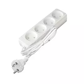 Удлинитель бытовой 4 гнезда, 1.5 м, ШВВП, без заземления, 1300 Вт, Союз