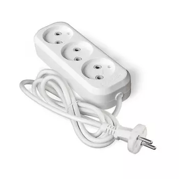 Удлинитель бытовой 3 гнезда, 5 м, ПВС, 2х0.75 мм, без заземления, UNIVersal, У6, 639М-05