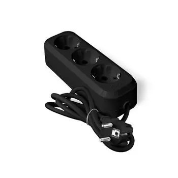 Удлинитель бытовой 3 гнезда, 5 м, ПВС, 3х0.75 мм, с заземлением, черный, UNIVersal, Люкс, У10-554, 1983